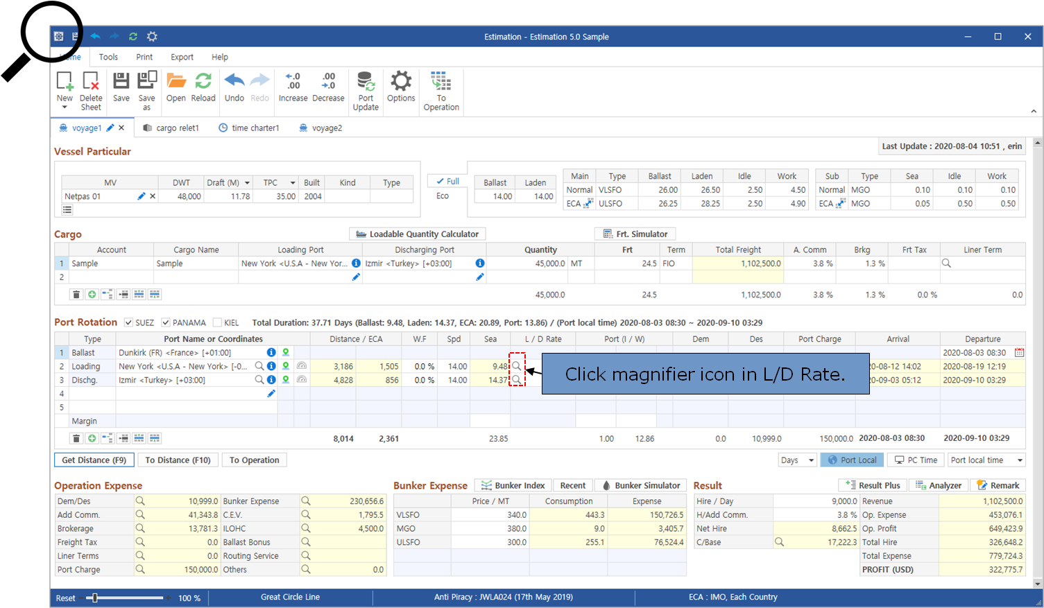 Netpas Estimator Quick Help Image