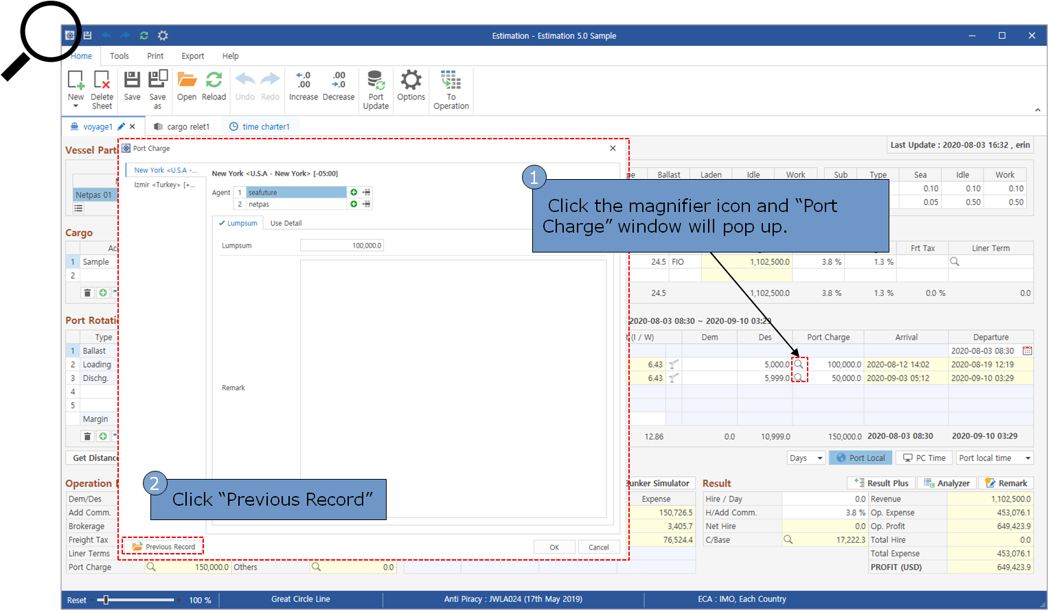 Netpas Estimator Quick Help Image